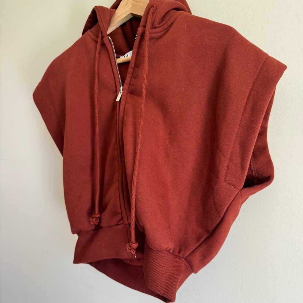 Zara Sleeveless Hoodie Size Small - Picture 5 of 8